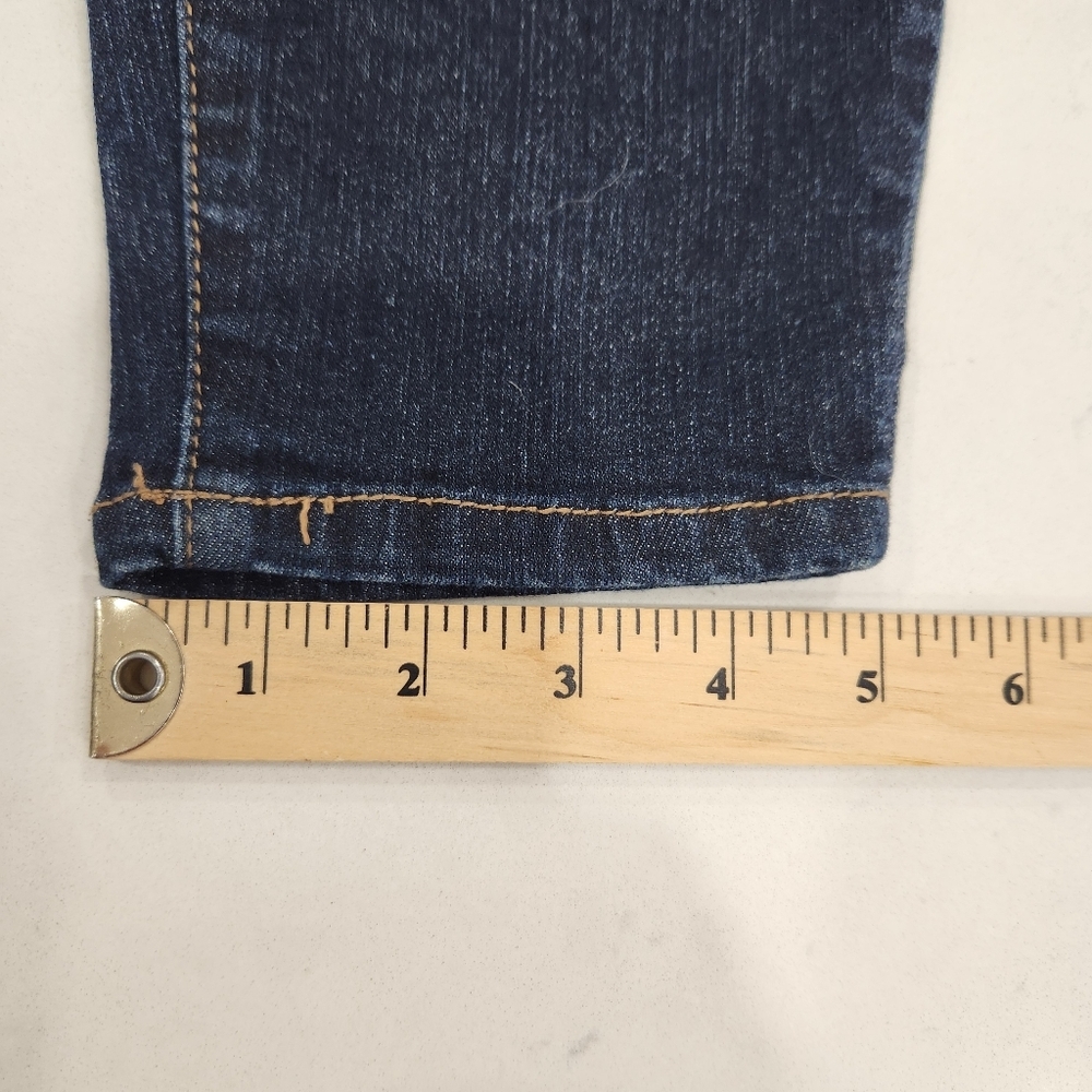 Vintage 1822 Denim Jeans Womens 14 Ankle Tapered Blue Dark Wash Stretch China - Picture 12 of 13